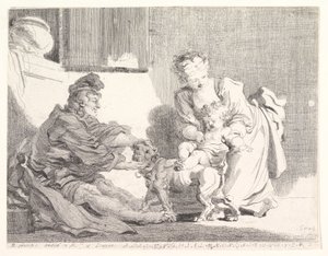 El niño y el bulldog, 1778 de Marguerite Gerard