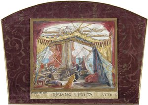 Diseño escénico para la ópera Tristán e Isolda de R. Wagner de Marià Fortuny