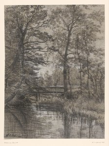 Estanque en el bosque de Maria Bilders van Bosse (signed by artist)