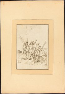 Tres lansquenetes de Maria Catharina Prestel, after Albrecht Dürer