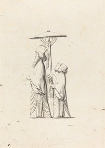 Escultura en Persépolis, de los viajes de Le Bruyn