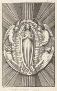 Virgen y ángeles, una clave en York de Maria Denman after John Flaxman