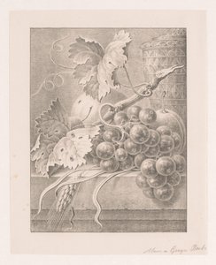 Bodegón con frutas y maceta decorada de Maria Geertruida de Goeje Barbiers (attributed to)