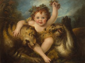 Retrato del Excmo. George Lamb, como el niño Baco (óleo sobre lienzo) de Maria Hadfield Cosway