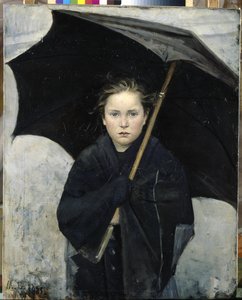 El paraguas - Bashkirtseva, Maria Konstantinovna (1860-1884) - 1883 - Óleo sobre lienzo - 93x74 - Museo Estatal Ruso, San Petersburgo de Maria Konstantinova Bashkirtseva