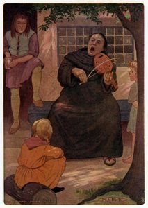 Cuentos de Canterbury de Chaucer: El fraile (litografia en color)