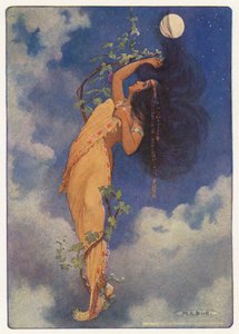 Ilustración para Hiawatha de Longfellow (litografía en color) de Maria Louise Kirk