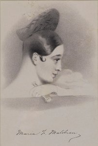Autorretrato, principios de 1830 de Maria Malibran Garcia