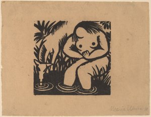 Mujer en el agua, 1918 de Maria Uhden