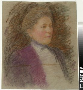 Retrato de la señorita Anna Wiik, boceto de Maria Wiik