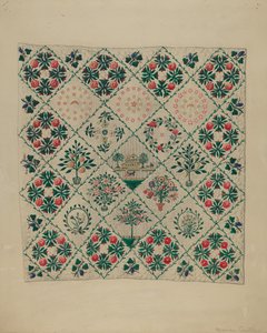 Colcha de Apliqué Bordada de Marian Curtis Foster