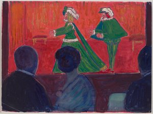 Teatro de marionetas - en primer plano Jawlensky y Marianne von Werefkin de Marianne von Werefkin