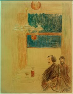 Dos hombres en el local de Marianne von Werefkin