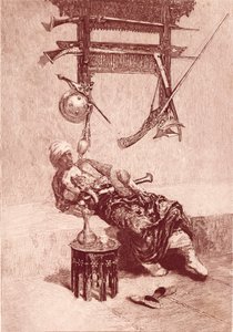 Moro de Tánger (grabado) de Mariano (after) Fortuny