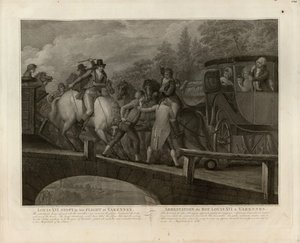 El arresto de Luis XVI y su familia en Varennes, 22 de junio de 1791, 1796 de Mariano Bovi