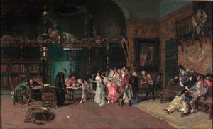 Le mariage espagnol - The Spanish Wedding - Peinture de Fortuny, Mariano (1838-1874) - 1870 - Oil on canvas - 60x93,5 - Museu Nacional d
