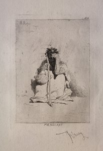 Mendigo agachado
