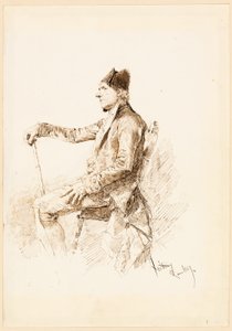 Hombre sentado de perfil de Mariano Fortuny y Marsal