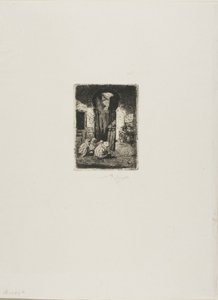 Tánger, árabes sentados de Mariano Fortuny y Marsal