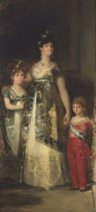 La Reina de España y los príncipes. Copia de Goya