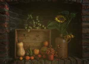 Naturaleza muerta rústica de otoño de Marie-anne Stas