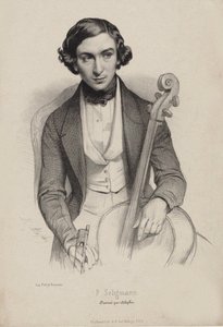 Retrato del violonchelista y compositor Hippolyte Prosper Seligmann 1817-1882, 1840 de Marie Alexandre Menut Alophe