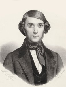 Retrato del pianista y compositor Jean-Henri Ravina 1818-1906, ca 1845 de Marie Alexandre Menut Alophe