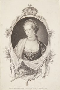 Retrato de Caroline Mathilde de Marie Anne Bourlier