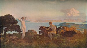 El Juicio de París, c1909 de Marie Auguste Emile Rene Menard
