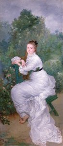 Louise en el jardín de Marie Bracquemond