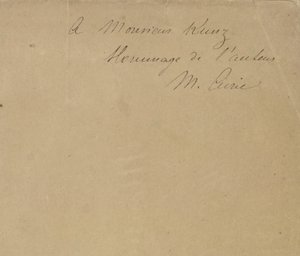 A Monsieur Kunz Homenaje del autor M. Curie. de Marie Curie