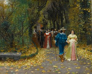 En francés:  Les fiancés Los novios de Marie Francois Firmin Girard