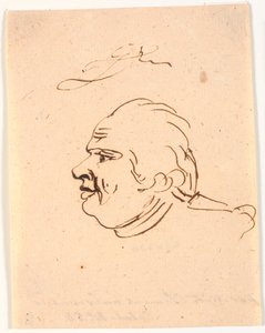 Retrato de Caballero. Perfil a la izquierda. Caricatura de Marie Jeanne Clemens