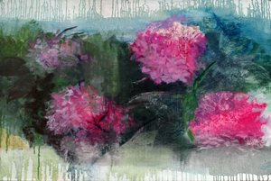 Hortensias, 2023 (óleo sobre lienzo) de Marina Falco