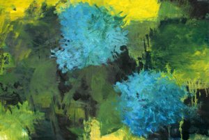 Hortensias, 2023 (óleo sobre lienzo) de Marina Falco