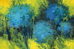 Hortensias 2, 2023 (óleo sobre lienzo)
