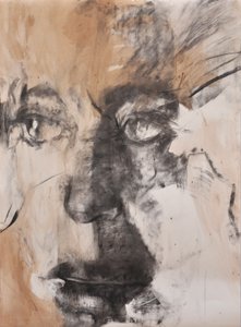 La mirada, 2014 (técnica mixta sobre papel) de Marina Falco