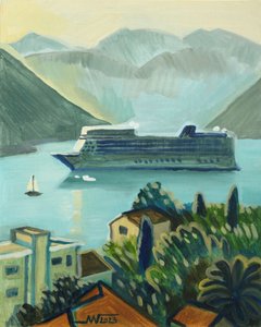 Vista de un crucero costero de Marina Gorkaeva