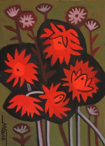 Flores rojas abstractas