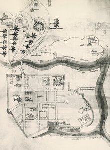 Mapa de Jerusalén, del Libro de los Secretos de los Fieles de la Cruz (Liber Secretorum Fidelium Crucis) de Marino the Elder (after) Sanuto