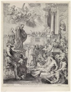 H. Franciscus Xavier wekt een dode tot leven San Francisco Javier, Apóstol de la India Oriental (título sobre el objeto) de Marinus Robyn van der Goes