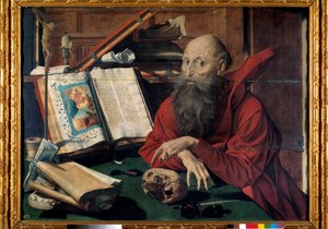 Representación de San Jerónimo en su estudio