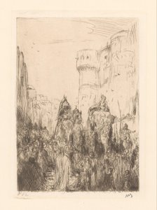 Procesión con elefantes de Marius Bauer (signed by artist)