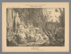 La flota holandesa para Marruecos. Pánico en el palacio (título sobre objeto) de Marius Bauer