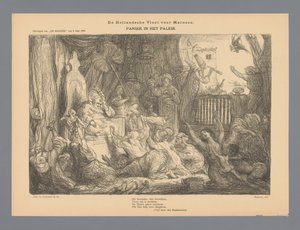 La flota holandesa para Marruecos. Pánico en el palacio (título sobre objeto) de Marius Bauer