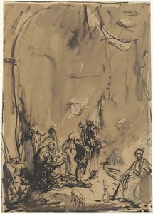 Grupo de orientales en una conversación ajetreada de Marius Bauer