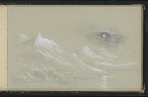 Paisaje con picos nevados de Marius Bauer