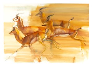Gacelas corriendo, 2010 de Mark Adlington