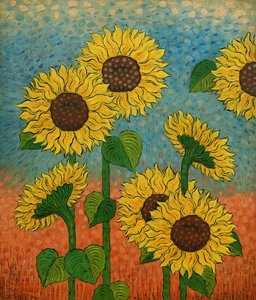 Sol de verano, 2023 (témpera grassa y óleo sobre tabla)