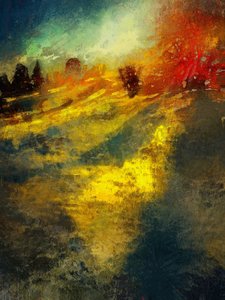 Una tarde de invierno en Calke Abbey, 2016 (técnica mixta)